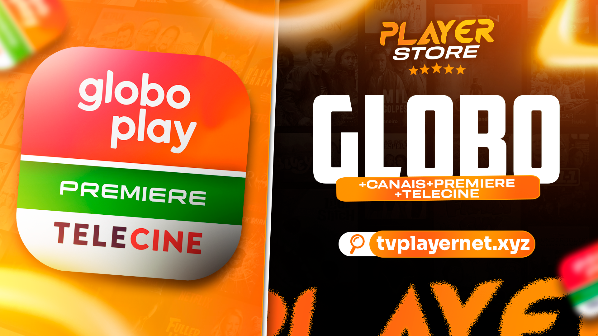 TELA GLOBOPLAY + CANAIS + PREMIERE + TELECINE⚡️